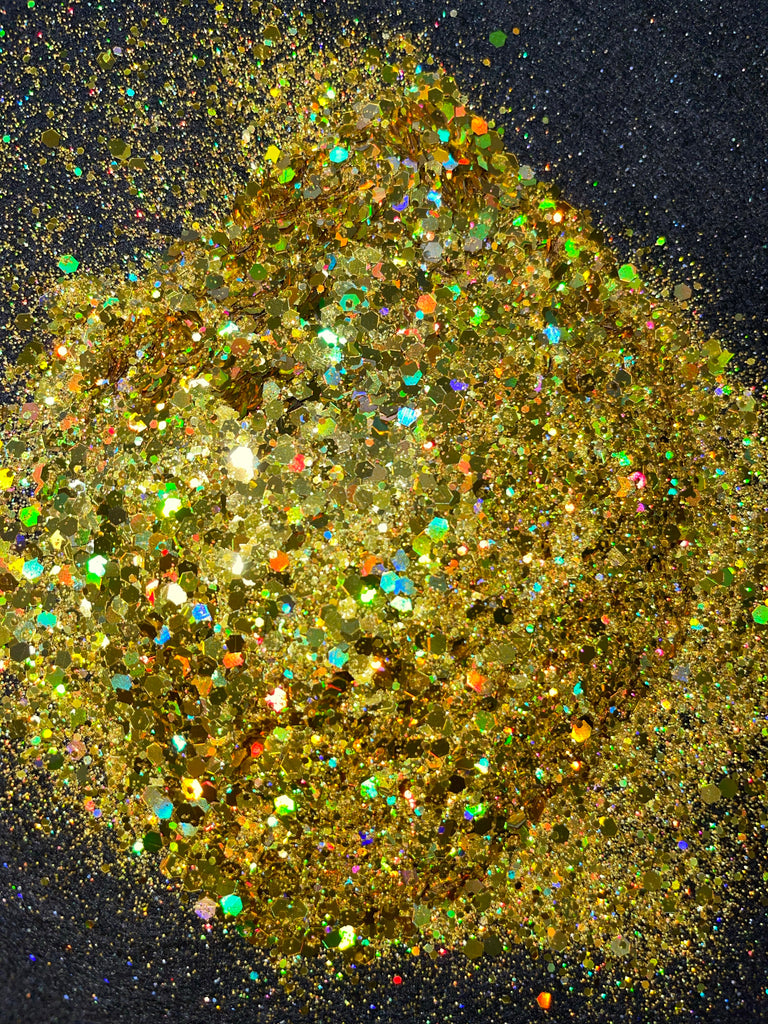 Gold Holographic Chunky Glitter 100g Chunky Sequins 